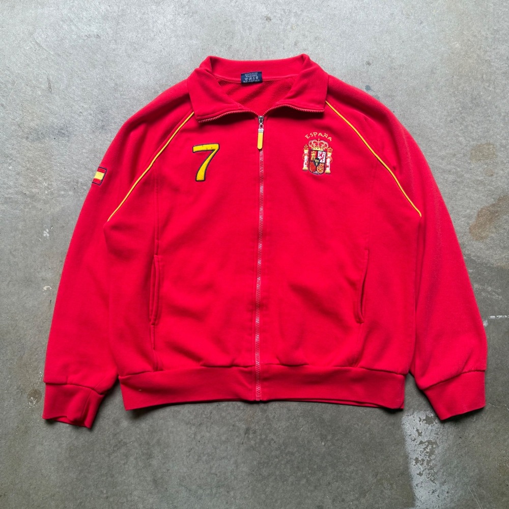 Y2K Spain Soccer Track Jacket Mens XL